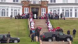 Donald Trump arrives at his Turnberry golf resort in Scotland News Clip
