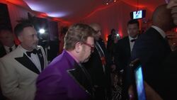 Elton John celebrates Oscar win at annual post-ceremony party News Clip