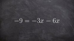 Solving a multi step equation by combining like terms Instructional Video