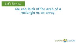 Finding the Area of a Rectangle by Multiplying Length by Width Instructional Video