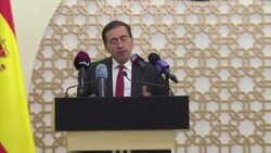 CLEAN : Qatar FM holds press briefing with Spanish counterpart in Doha News Clip