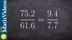 How to determine if two ratios create a proportion Instructional Video