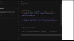 JavaScript Mastery from Zero to Hero - Prepare for Coding Interviews - Solution for In-Line and Multi-Line Comments in JavaScript Instructional Video