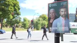 CLEAN : Images of party campaign posters in Quebec ahead of election News Clip