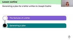 Generating a plan for a letter to be written to Joseph Coelho Instructional Video