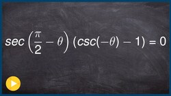Solve trigonometric equation using identities and zero product property Instructional Video