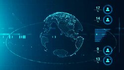 Worldwide global business data infographics Stock Footage