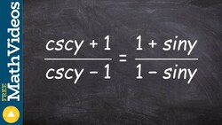 Verifying an identity by multiplying by sine Instructional Video