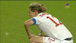 Christine Sinclair reacts to history-making goal News Clip