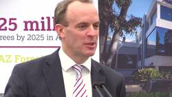 Dominic Raab plants a tree during Australia visit News Clip