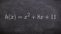 Use the formula to find the vertex Instructional Video