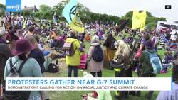 Protesters Gather Near G-7 Summit News Clip