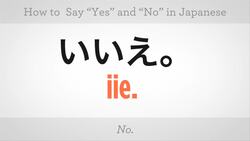 How to Say "Yes" & "No" in Japanese Instructional Video
