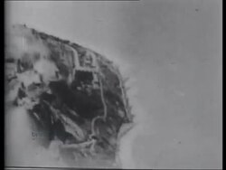 England on dawn of D-Day, Allied planes bomb France and hit German plane. 1944 Stock Footage