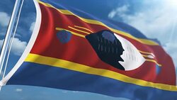 Flag of Swaziland | Loopable Stock Footage