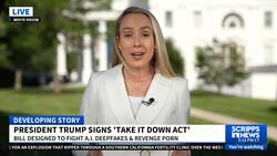 Trump signs bipartisan 'Take It Down Act' addressing revenge porn, deepfakes News Clip