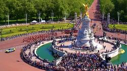Changing the Guard Ceremony at Buckingham Palace in London. Stock Footage