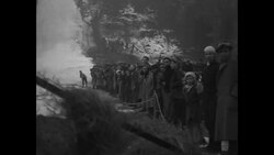 Ski jumpers take off, land, fall, and slide on the snow in Winsted, Connecticut News Clip