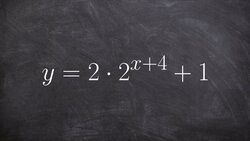 Graphing an exponential equation with a horizontal transformations Instructional Video