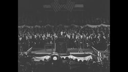 Pres. Franklin Roosevelt speaks at campaign event at Chicago Stadium News Clip