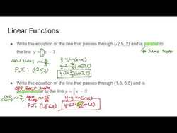 Writing Equations of Parallel and Perpendicular Lines Instructional Video