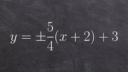 How to write the equation of a hyperbola given the asymptotes and vertical transverse axis Instructional Video
