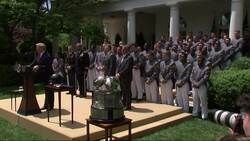 Trump awards West Point Commander-in-Chief trophy News Clip