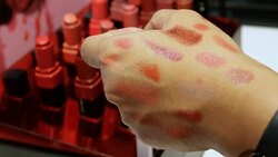 Cosmetic : Lipstick Colors Stock Footage