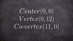 Write the equation of an ellipse given the center vertex and co vertex Instructional Video