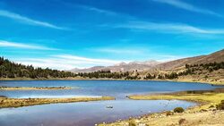Time lapse of Mucubaji lagoon with Frailejons, Merida state, Venezuela Stock Footage