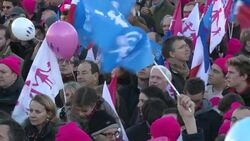 CLEAN : Versailles: Anti gay marriage protest News Clip