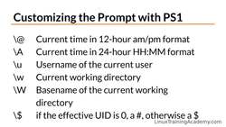 Linux Administration Bootcamp: Go from Beginner to Advanced - Customizing the Shell Prompt Instructional Video