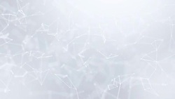 Abstract Low poly Molecule And white bright technology Connection structure Communication social mesh Network polygonal background. soft cleans professional business presentation motion Stock Footage