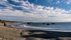 Pistol River Beach on the Oregon Coast Stock Footage