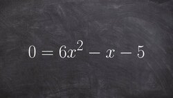 Solving a quadratic by applying the quadratic formula Instructional Video