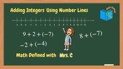 Adding Integers with Number Lines Instructional Video
