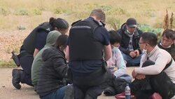 Rescued migrants led ashore in Dover News Clip