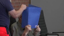 CLEAN : Former Nazi camp guard, 101, gets five-year sentence: arrival in court News Clip