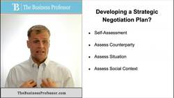 Developing a Strategic Negotiation Plan Instructional Video