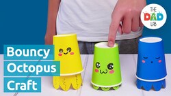 Octopus Paper Cup Crafts Instructional Video