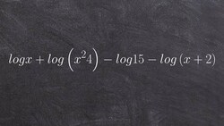 Simplifying multiple logarithms into one single quantity Instructional Video