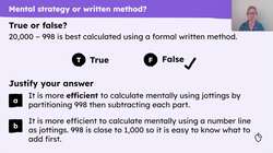 Solve problems explaining which strategy is most efficient Instructional Video