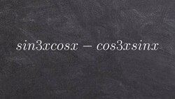 Learn how to use sum and difference formulas to write as one trigonometric expression Instructional Video