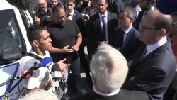 CLEAN : French PM visits scene of Dijon violence, meets local resident News Clip