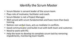 Agile Scrum Master Certification Exam Prep (CSM) - Identify the Scrum Master Instructional Video