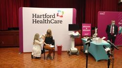 CLEAN : US: Connecticut residents receive Johnson & Johnson vaccine News Clip