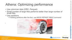 AWS Certified Data Analytics Specialty 2021 - Hands-On! - Athena Performance Instructional Video