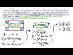 Applications of Quadratics 3 - Box Problem Instructional Video