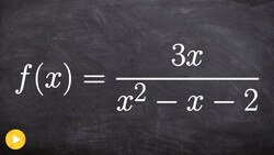 Graphing a rational function with a trinomial as the denominator Instructional Video