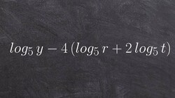 How to condense a log expression with parenthesis Instructional Video
